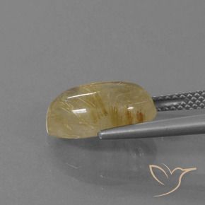 Quartzo Rutilo Castanho Dourado Muito Claro Natural 4.57ct, oval, Transparente