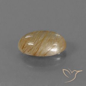 Quartzo Rutilo Castanho muito claro Natural 4.60ct, oval, Transparente