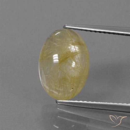 5.06ct Natural Amarelo Toscana Quartzo Rutilo, oval, Transparente