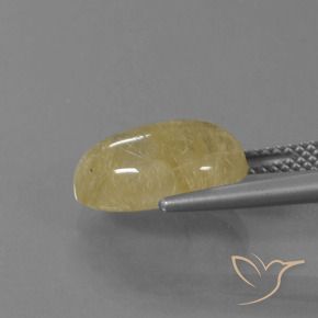 Quartzo Rutilo Amarelo Toscana Natural 5.06ct, oval, Transparente
