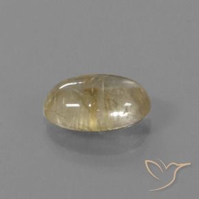 Quartzo Rutilo Castanho Dourado Muito Claro Natural 4.36ct, oval, Transparente