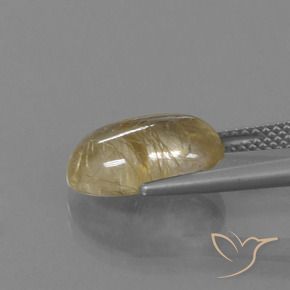 Quartzo Rutilo Castanho Dourado Muito Claro Natural 4.36ct, oval, Transparente
