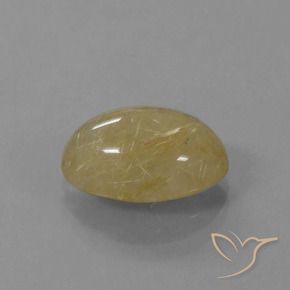 Quartzo Rutilo Amarelo Dijon Natural 5.66ct, oval, Transparente