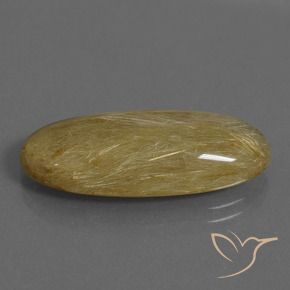 Quartzo Rutilo amarelo médio Natural 12.34ct, oval, Translúcido