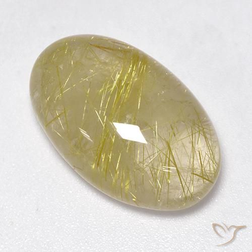 15.27ct Natural Amarelo Terroso Claro Quartzo Rutilo, oval, Translúcido