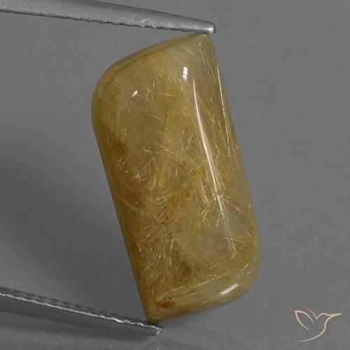 9.81ct Natural Amarelo Dijon Quartzo Rutilo, Chique, Opaco
