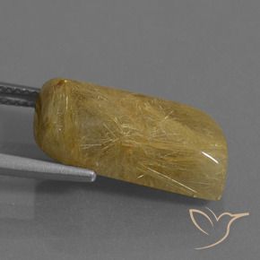 Quartzo Rutilo Amarelo Dijon Natural 9.81ct, Chique, Opaco