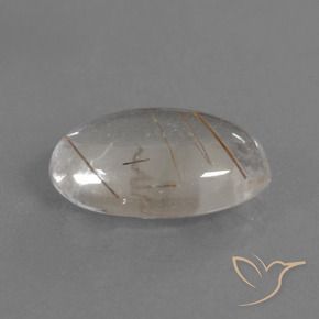 Quartzo Rutilo Limpar com Cobre Natural 3.45ct, oval, Transparente