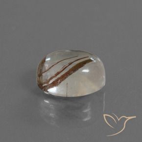 Quartzo Rutilo Limpar com Cobre Natural 3.48ct, oval, Transparente