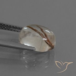 Quartzo Rutilo Limpar com Cobre Natural 3.48ct, oval, Transparente