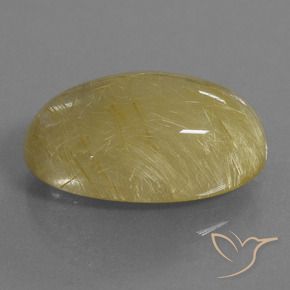 Quartzo Rutilo amarelo médio Natural 20.70ct, oval, Translúcido