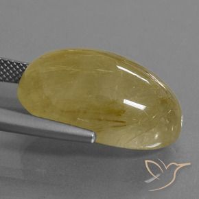 Quartzo Rutilo amarelo médio Natural 20.70ct, oval, Translúcido