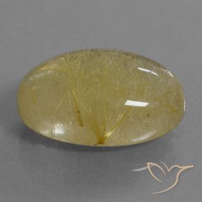 Quartzo Rutilo Luz amarela Natural 17.54ct, oval, Transparente