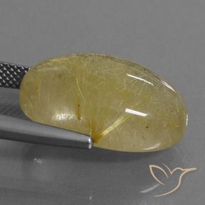 Quartzo Rutilo Luz amarela Natural 17.54ct, oval, Transparente