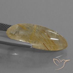 Quartzo Rutilo Castanho Dourado Muito Claro Natural 14.68ct, Marquesa, Transparente