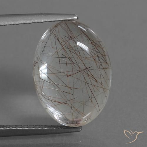 8.10ct Natural Limpar com Cobre Quartzo Rutilo, oval, Transparente