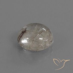 Quartzo Rutilo Marrom claro Natural 5.09ct, Corte Redondo, Transparente