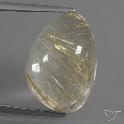 12.10ct Natural Luz amarela Quartzo Rutilo, Chique, Transparente