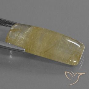 Quartzo Rutilo Luz amarela Natural 10.78ct, Almofada, Transparente