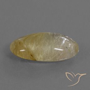 Quartzo Rutilo amarelo quente Natural 8.65ct, oval, Transparente