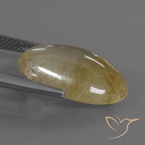 Quartzo Rutilo amarelo quente Natural 8.65ct, oval, Transparente