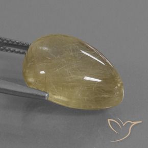 Quartzo Rutilo Amarelo Dijon claro Natural 14.00ct, Chique, Transparente