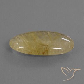 Quartzo Rutilo amarelo médio Natural 12.70ct, oval, Transparente