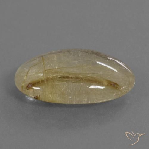 Quartzo Rutilo Amarelo Dijon Natural 10.01ct, oval, Transparente