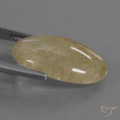 Quartzo Rutilo Amarelo Dijon Natural 10.01ct, oval, Transparente