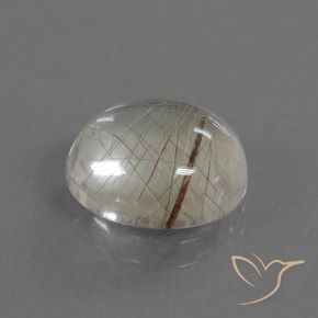 Quartzo Rutilo Marrom claro Natural 3.48ct, Redondo, Transparente