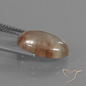 Quartzo Rutilo Limpar com Cobre Natural 3.64ct, oval, Transparente