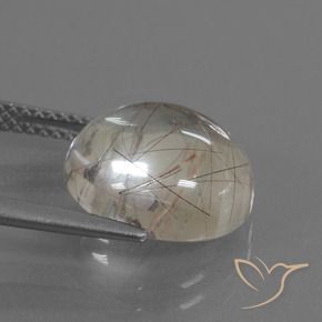 Quartzo Rutilo Marrom claro Natural 6.24ct, Redondo, Transparente