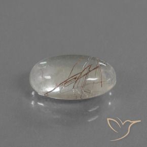 Quartzo Rutilo Limpar com Cobre Natural 3.08ct, oval, Transparente