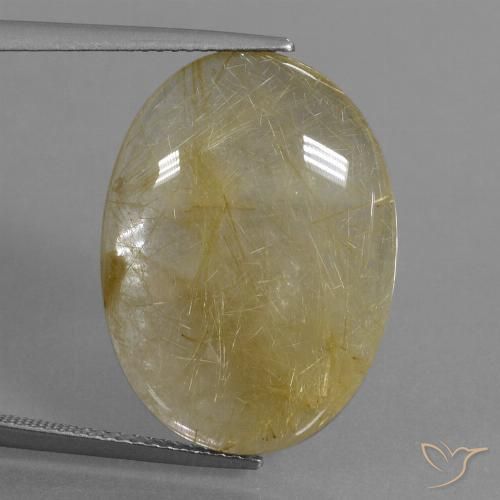 17.46ct Natural ouro brilhante Quartzo Rutilo, oval, Transparente