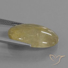 Quartzo Rutilo ouro brilhante Natural 17.46ct, oval, Transparente