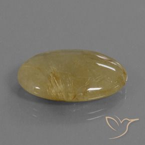 Quartzo Rutilo Amarelo dourado Natural 17.69ct, oval, Translúcido