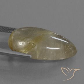 Quartzo Rutilo Luz amarela Natural 21.47ct, Formato de pêra, Transparente