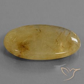 Quartzo Rutilo Amarelo dourado Natural 39.16ct, oval, Translúcido