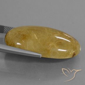 Quartzo Rutilo Amarelo Terroso Natural 52.73ct, oval, Translúcido