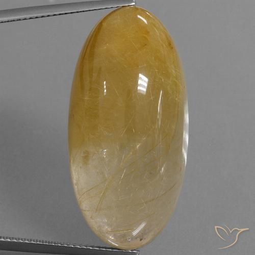 56.10ct Natural ouro médio Quartzo Rutilo, oval, Translúcido
