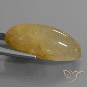 Quartzo Rutilo ouro médio Natural 56.10ct, oval, Translúcido