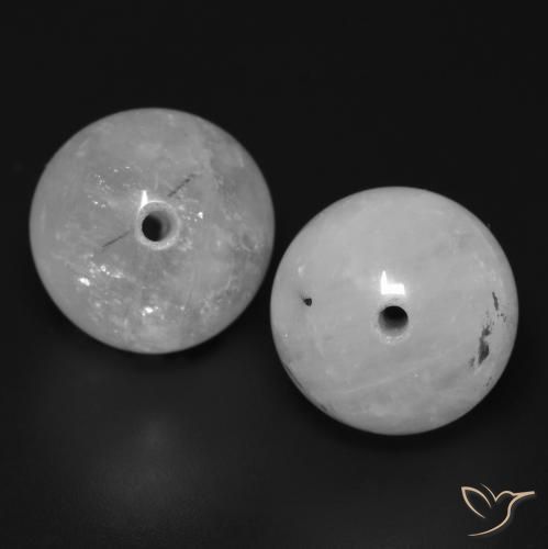 Pedras preciosas de Quartzo Rutilo branco acinzentado natural de 25.19 ct, Esfera / Bola, Translúcido