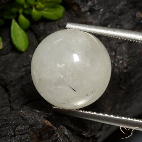 11.38ct Natural claro com preto Quartzo Rutilo, Esfera / Bola, Translúcido