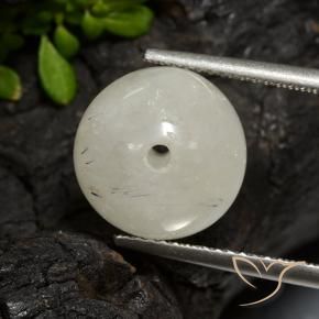 Quartzo Rutilo claro com preto Natural 11.38ct, Esfera / Bola, Translúcido