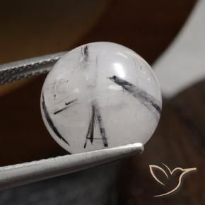 Quartzo Rutilo claro com preto Natural 13.08ct, Esfera / Bola, Translúcido