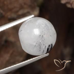Quartzo Rutilo claro com preto Natural 12.16ct, Esfera / Bola, Translúcido