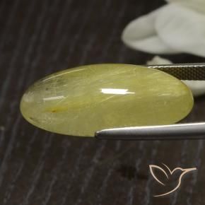 Quartzo Rutilo amarelo médio Natural 18.94ct, oval, Translúcido