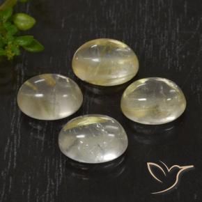 Pedras preciosas de Quartzo Rutilo Amarelo Toscana natural de 5.54 ct, oval, Transparente