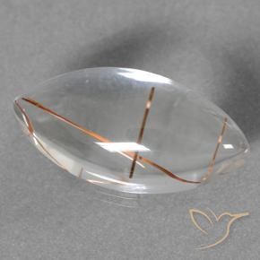 Quartzo Rutilo Limpar com Cobre Natural 8.94ct, Marquesa, Transparente