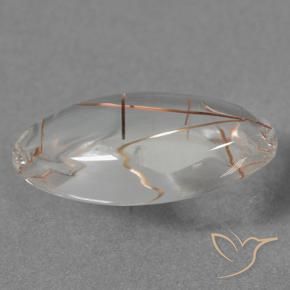 Quartzo Rutilo Limpar com Cobre Natural 8.94ct, Marquesa, Transparente